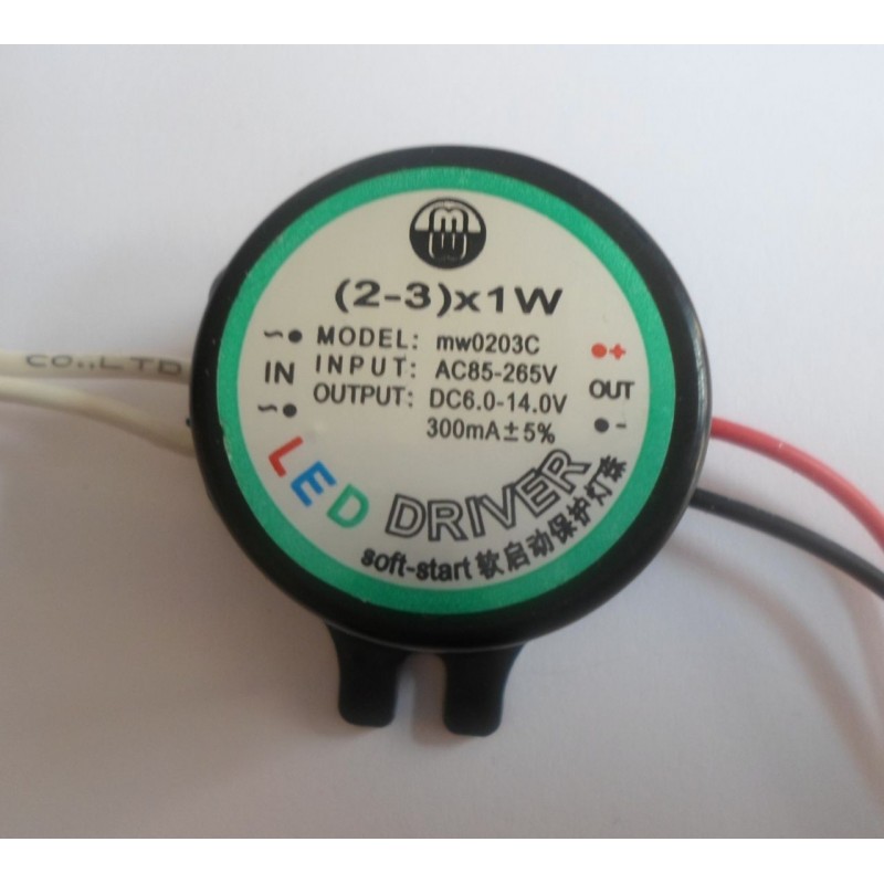 MW0203C 2-3X1 Watt 300MA Powerled Driver
