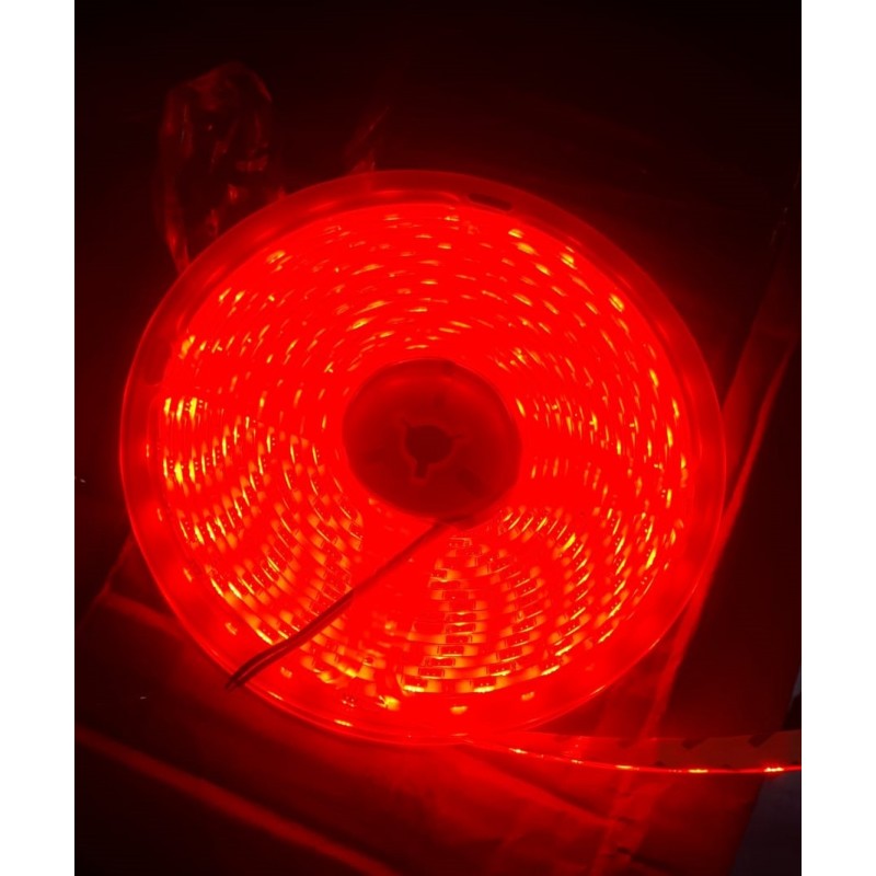 24V Şerit LED - 5050 Çip - Kırmızı Işık - IP65 Su Geçirmez 5 Metre Aydınlatma