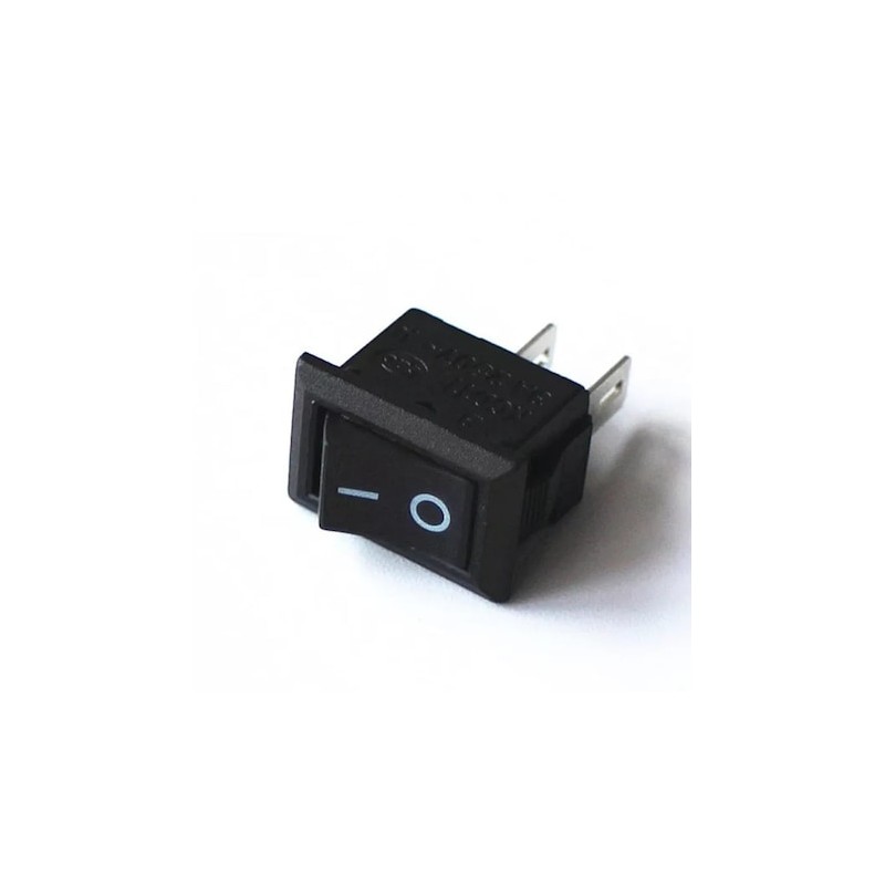 IC-125B-0 Mini S Işıksız Anahtar ON/OFF 2P Siyah