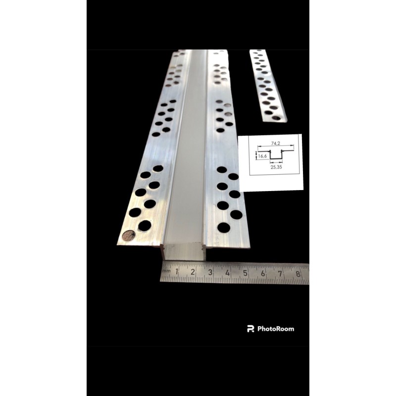 2.5Cm Aleminyum Led Profil Kasa 1 metre Alçıpan Uyumlu