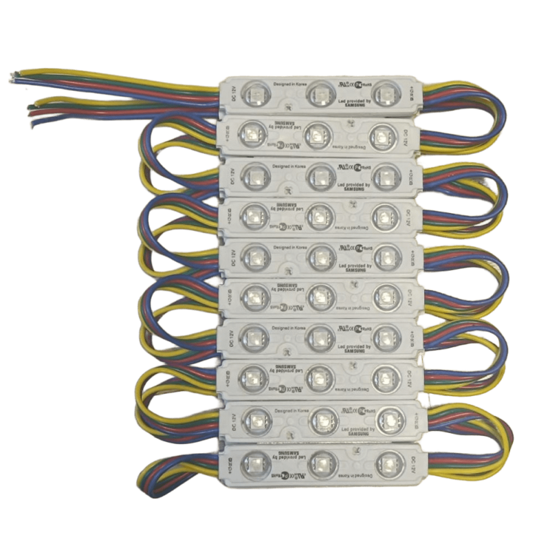 12V 3’lü RGB Modül LED - 0.72W, 20 Adet