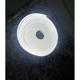 12V Esnek Neon LED Işık Hortumu | 6x12mm | 5 Metre | Beyaz | İç ve Dış Mekan