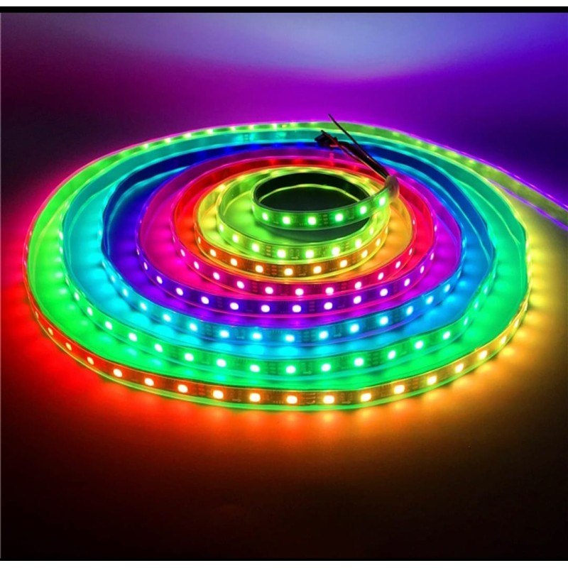 12V 60 LED/m WS2811 Pixel Şerit LED İç Mekan 5 Metre