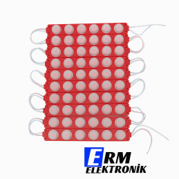 12V 6 LED’li 6 W Modül LED – Kırmızı | Yüksek Parlaklık Tabela Aydınlatması