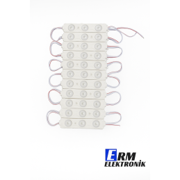 12 V 1.5 W 3’lü Lensli 2835 Tabela Modül LED – Gün Işığı | Profesyonel Reklam Aydınlatması
