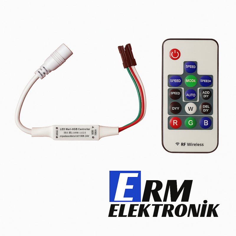 Pixel LED Kontrol Cihazı | 5-24V DC RF Kumandalı
