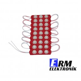 12V 3W Kırmızı 3’lü Lensli 3030 Modül LED – Tabela & Reklam Aydınlatma