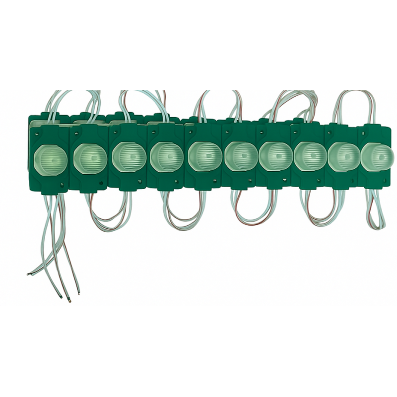 12V 1.5W Yeşil Tekli Lensli Modül LED | Tabela ve Dekoratif Aydınlatma İçin