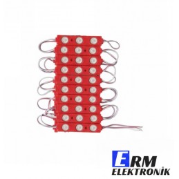 12 V 1.5 W 3’lü Lensli 2835 Tabela Modül LED – Kırmızı | Yüksek Çekim Gücü & IP65 Dış Mekân