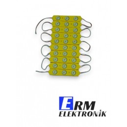 12V 1.5W 3’lü Lensli 2835 Tabela Modül LED – Turuncu | Dikkat Çekici ve Güçlü Aydınlatma Çözümü