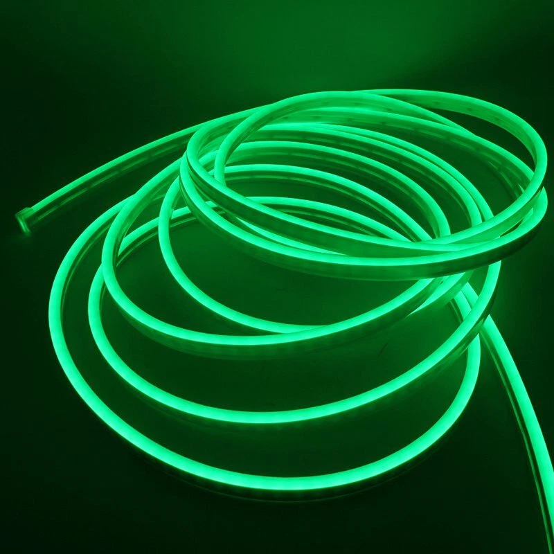 12V Esnek Neon LED Işık Hortumu | 6x12mm | 5 Metre | Yeşil | İç ve Dış Mekan