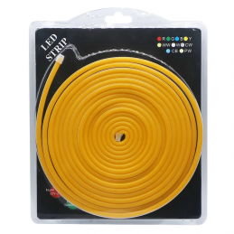 12V Esnek Neon LED Işık Hortumu | 6x12mm | 5 Metre | Turuncu | İç ve Dış Mekan