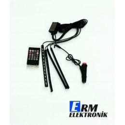 12-24V Ayak Altı LED Aydınlatma – RGB Araç İçi Dekoratif Işık