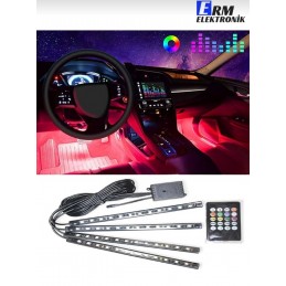 Toptan 12-24V Ayak Altı LED Aydınlatma – RGB Araç İçi Dekoratif Işık