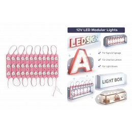Toptan 12V 1.5W Modül LED – Tabela & Kutu Harf (Pembe) (10Adet)