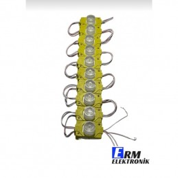 12V 1.5W Tekli Lensli Modül LED – Tabela & Kutu Harf (Sarı) (10Adet)