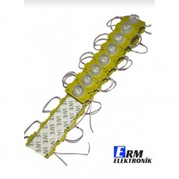 Toptan 12V 1.5W Tekli Lensli Modül LED – Tabela & Kutu Harf (Sarı) (10Adet)