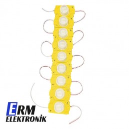 Toptan 12V 1.5W Tekli Lensli Modül LED – Tabela & Kutu Harf (Sarı) (10Adet)