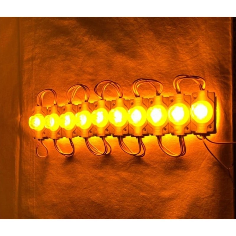 12V 1.5W Tekli Lensli Modül LED – Tabela & Kutu Harf (Sarı) (10Adet)
