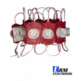 Toptan 12V 1.5W Tekli Lensli Modül LED – Tabela & Kutu Harf (Kırmızı) (10Adet)