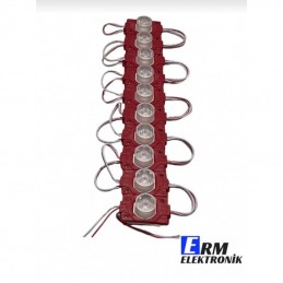 Toptan 12V 1.5W Tekli Lensli Modül LED – Tabela & Kutu Harf (Kırmızı) (10Adet)