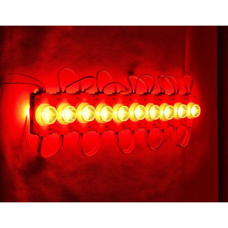 Toptan 12V 1.5W Tekli Lensli Modül LED – Tabela & Kutu Harf (Kırmızı) (10Adet)