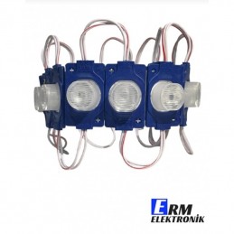 Toptan 12V 1.5W Tekli Lensli Modül LED – Tabela & Kutu Harf (Mavi) (10Adet)