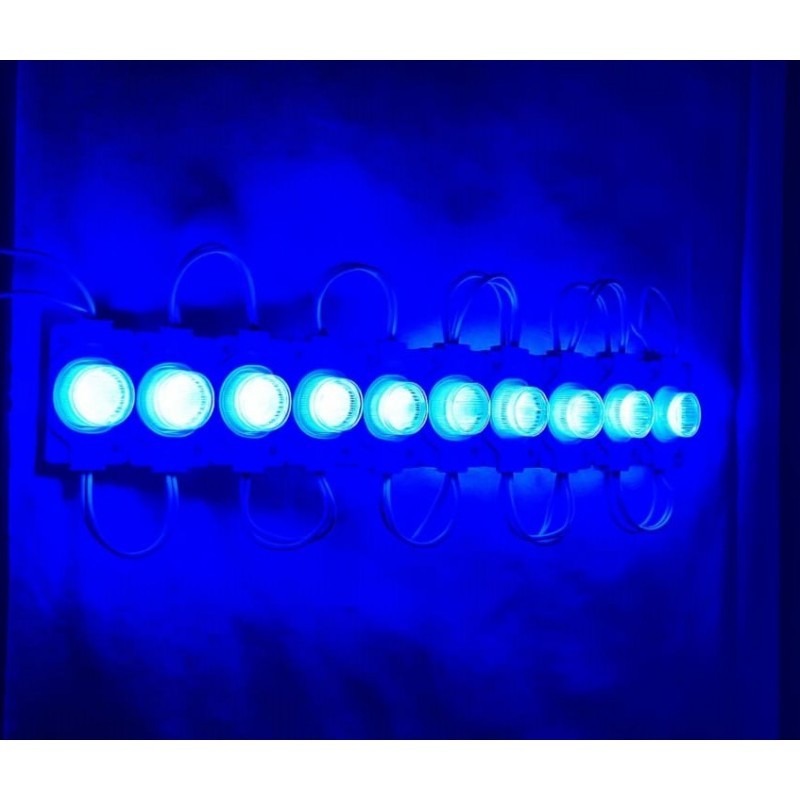 Toptan 12V 1.5W Tekli Lensli Modül LED – Tabela & Kutu Harf (Mavi) (10Adet)