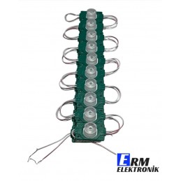 Toptan 12V 1.5W Tekli Lensli Modül LED – Tabela & Kutu Harf (Yeşil) (10Adet)