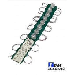 Toptan 12V 1.5W Tekli Lensli Modül LED – Tabela & Kutu Harf (Yeşil) (10Adet)