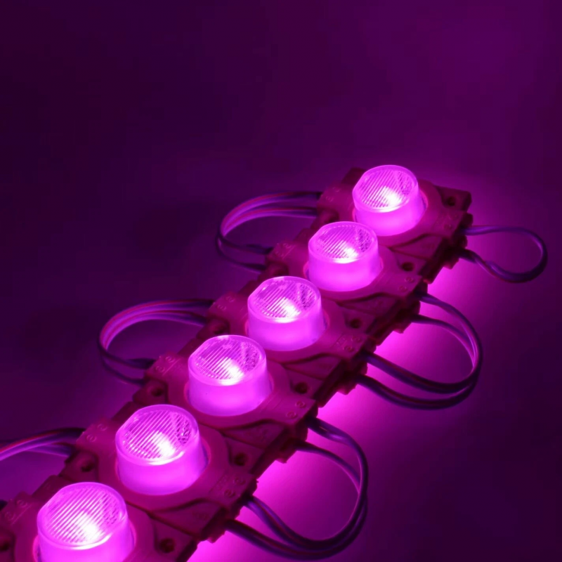Toptan 12V 1.5W Tekli Lensli Modül LED – Tabela & Kutu Harf (Pembe) (10Adet)