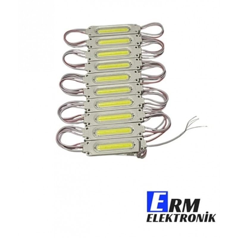 12V 2W COB LED Modül – Araç Dekoratif Aydınlatma (Beyaz) (10Adet)