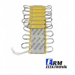 Toptan 12V 2W COB LED Modül – Araç Dekoratif Aydınlatma (Sarı) (10Adet)