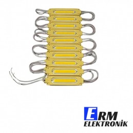 12V 2W COB LED Modül – Araç Dekoratif Aydınlatma (Sarı) (10Adet)