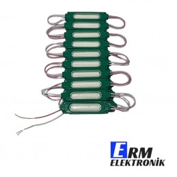 Toptan 12V 2W COB LED Modül – Araç Dekoratif Aydınlatma (Yeşil) (10Adet)