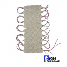 Toptan 12V 3W 3’lü Lensli Modül LED – Araç Dekoratif Aydınlatma (Beyaz) (10Adet)