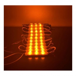 12V 3W 3’lü Lensli Modül LED – Araç Dekoratif Aydınlatma (Sarı) (10Adet)