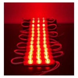 Toptan 12V 3W 3’lü Lensli Modül LED – Araç Dekoratif Aydınlatma (Kırmızı) (10Adet)