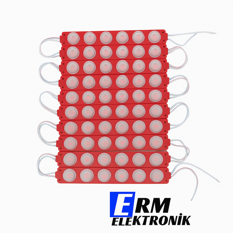 12V 6W Modül LED – Araç Dekoratif Aydınlatma (Kırmızı) (10Adet)