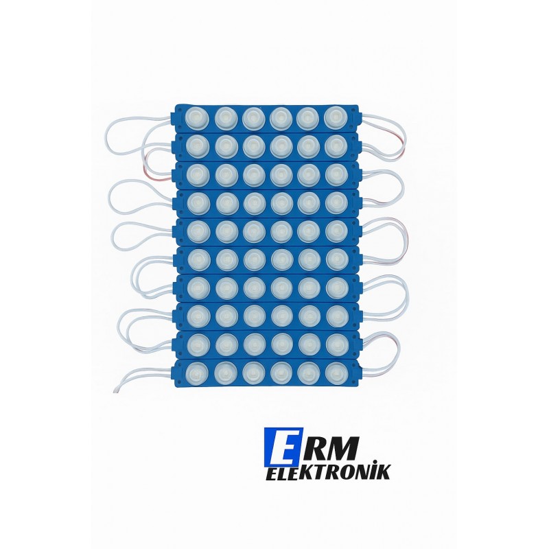 Toptan 12V 6W Modül LED – Araç Dekoratif Aydınlatma (Mavi) (10Adet)