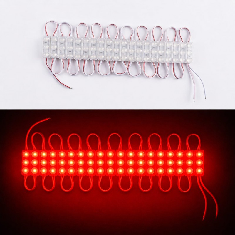 12 Volt 0.5 Watt Mini Modül LED Kırmızı Işık – 12V Reklamcı LED (10Adet)