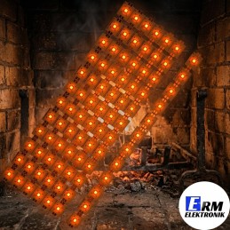 Şömine Tipi Turuncu Power LED Modülü (120'li Plaka / Tabaka)