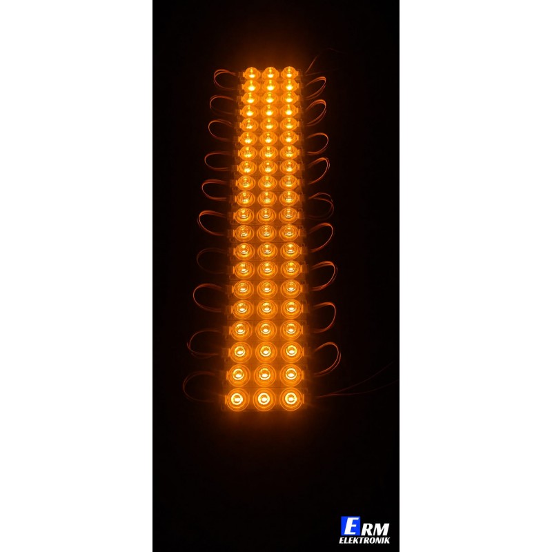 3W Amber Modül LED - 12V Araç Dekoratif, Şömine ve Mobilya Aydınlatma (10 Adet)