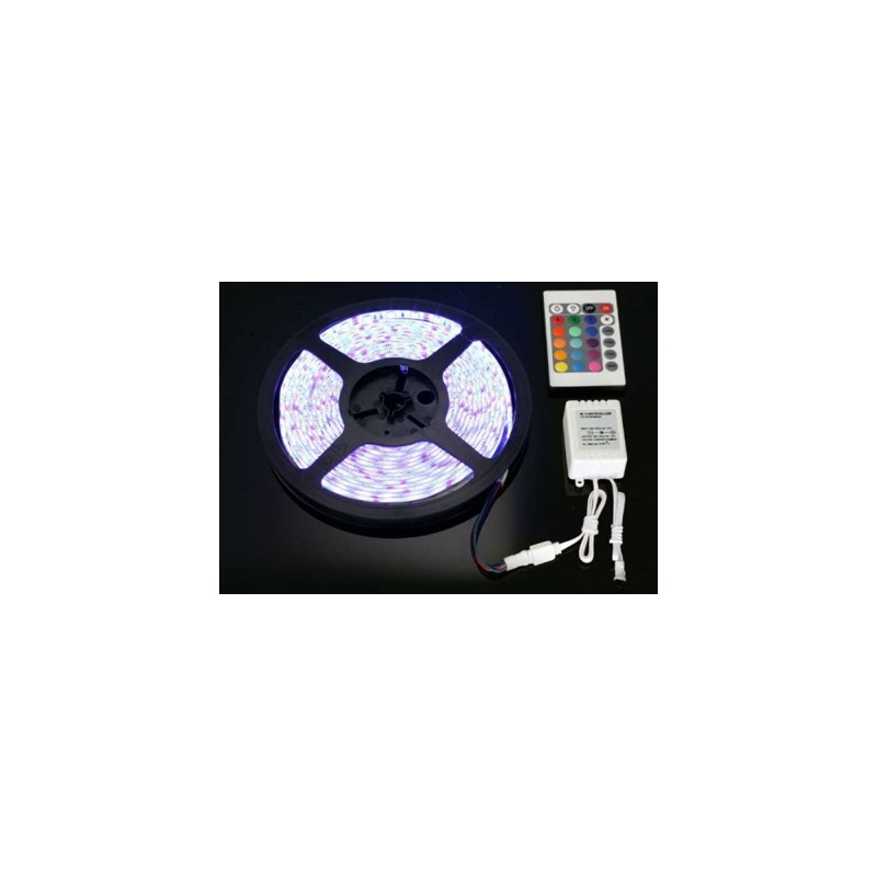 12V RGB Şerit LED Full Set | 5 Metre | Uzaktan Kumandalı | İç Mekan Aydınlatma | RGB LED Işık Bandı