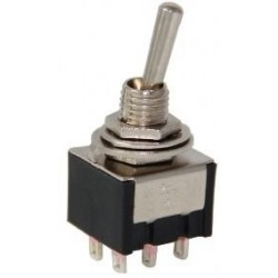 IC-144 Toggle Switch (ON)-OFF-ON, 6P, MTS-202 – 6mm Panel Delikli Anahtar