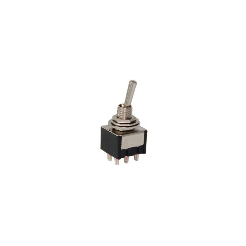 IC-144 Toggle Switch (ON)-OFF-ON, 6P, MTS-202 – 6mm Panel Delikli Anahtar IC-144 Toggle Switch (ON)-OFF-ON, 6P, MTS-202 – 6mm Panel Delikli Anahtar
