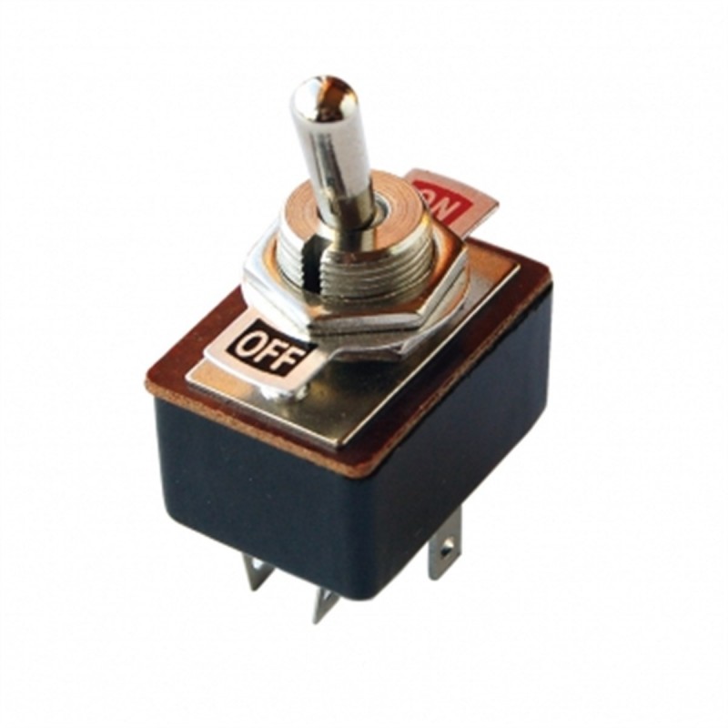 IC‑151 Toggle Switch – Orta Boy, 6 Pin, ON‑OFF, Ø 12 mm Panel Montaj IC‑151 Toggle Switch – Orta Boy, 6 Pin, ON‑OFF, Ø 12 mm Panel Montaj